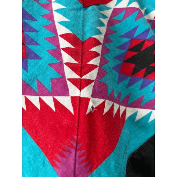 Southwest Canyon Western/Aztec Style Long Sleeve Pullover Shirt, Size L, Cotton - Picture 8 of 10